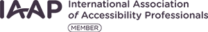 The member icon for the IAAP, the International Association of Accessibility Professionals